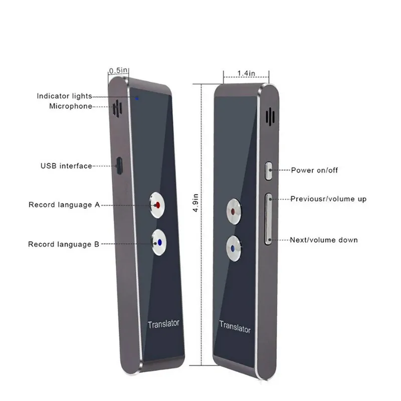 Портативный голосовой переводчик Bluetooth T8 41 язык s двусторонний в режиме реального