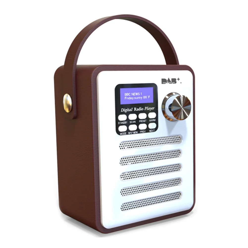 

DAB Digital Radio Player Retro Handsfree FM Receiver Audio USB Portable Rechargeable MP3 Wood Stereo