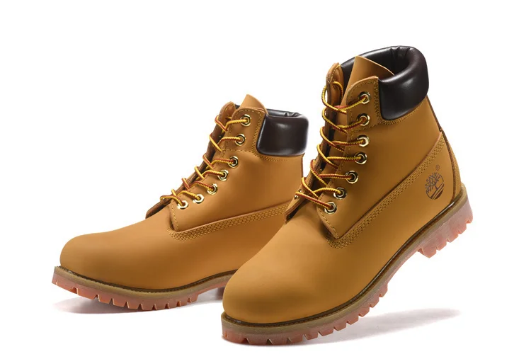 Классические женские осенние желтые ботильоны TIMBERLAND 10061 пшеницы кожаные