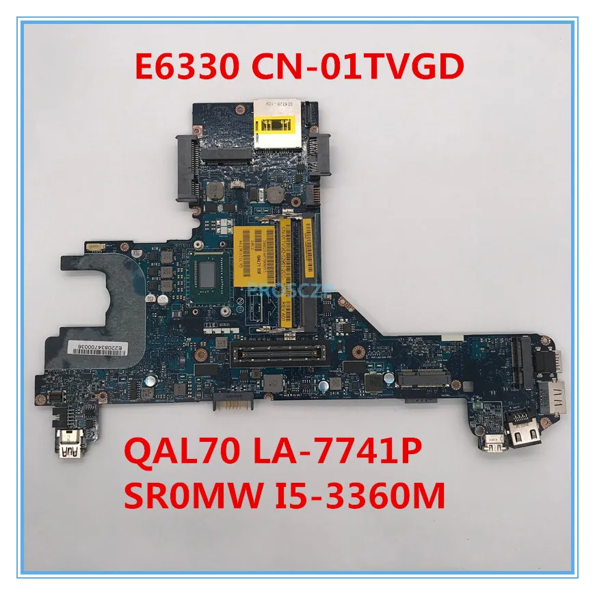 Материнская плата для ноутбука Latitude E6330 CN 01TVGD 1TVGD QAL70 LA 7741P с SR0MW I5 3360M ЦП 100% хорошо