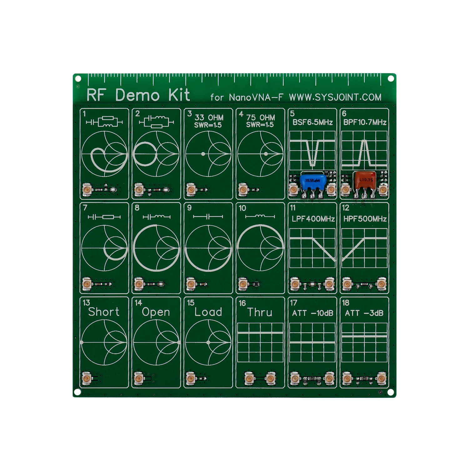 RF Demo Kit NanoVNA тестер доска фильтр аттенюатор для векторный сетевой анализатор