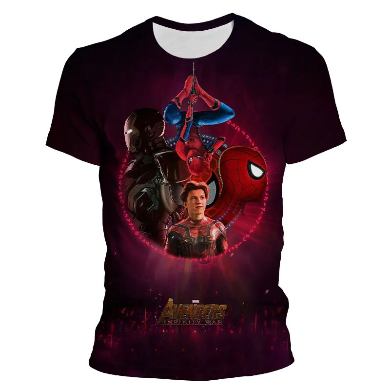 Мужская одежда Marvel Новинка лета 2022 футболка с 3D принтом Человека-паука и коротким