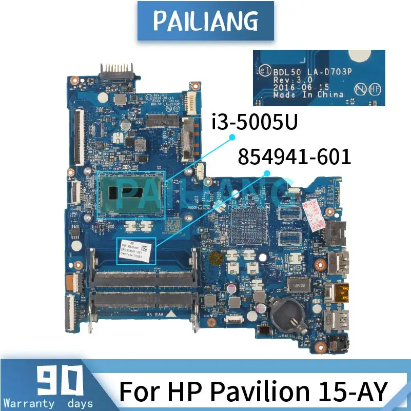 854941-601 854941-001 материнская плата для HP Pavilion 15-AY i3-5005U ноутбука LA-D703P SR244 DDR3