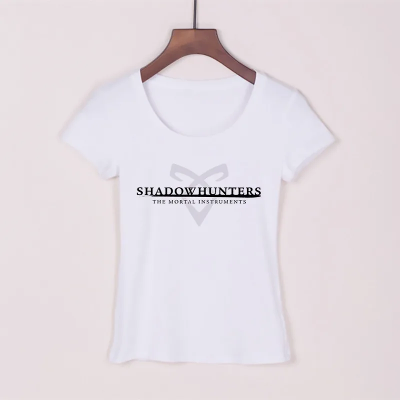 Футболка женская футболка женская одежда Shadowhunter ТВ Печать Kawaii с короткими рукавами соблазнительный Забавный Топ Футболка женская