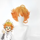 Парик для косплея Эммы из аниме Yakusoku no Neverland, термостойкие синтетические волосы оранжевого цвета с шапочкой