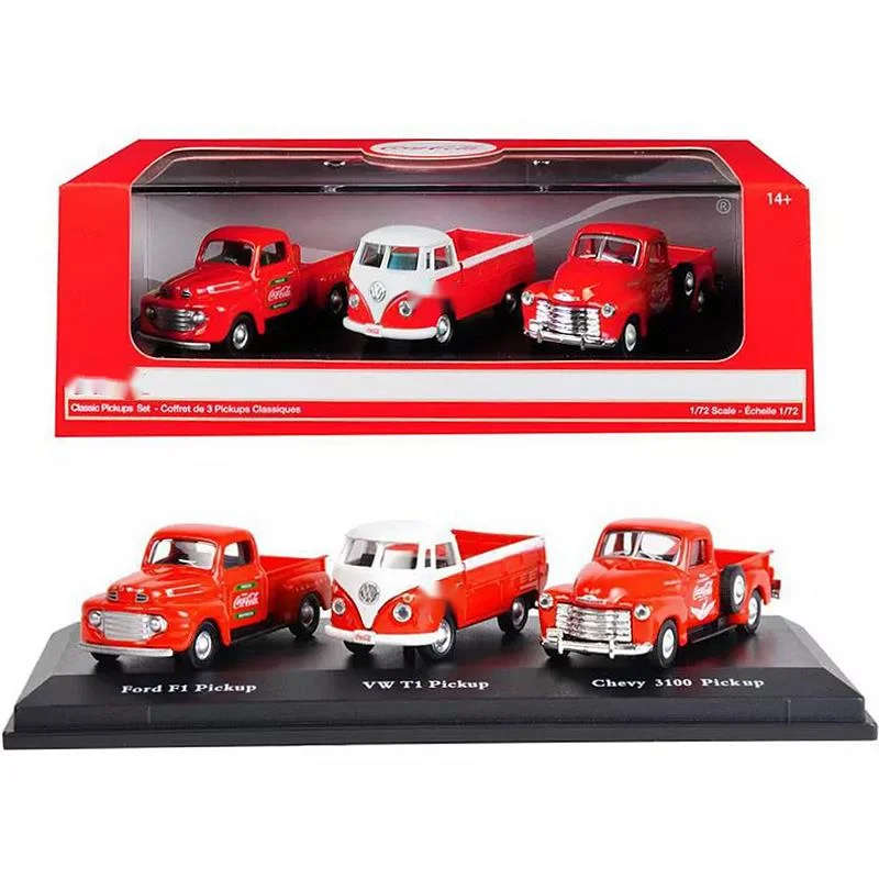 

1/72 Classic Alloy Die Casting Classic Pickup Truck 3 Sets Simulation Model Adult Collection Children Toy Gift Family Display