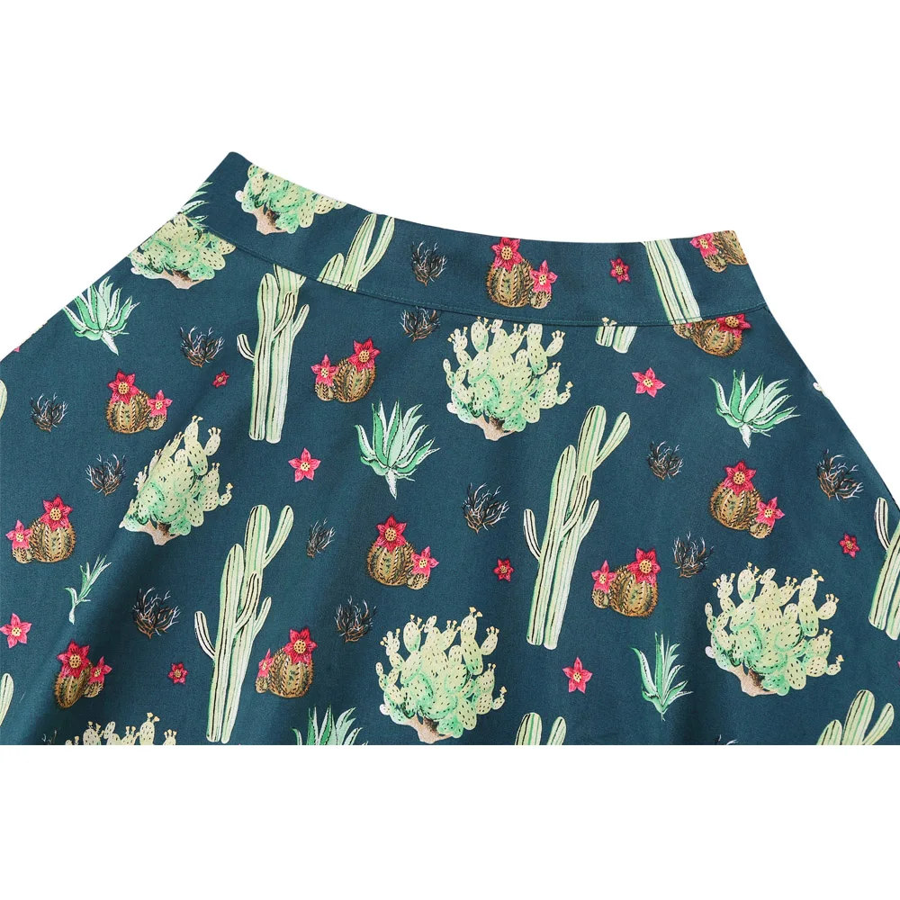 Летняя хлопковая юбка в стиле Одри Хепбёрн с завышенной талией | Женская одежда