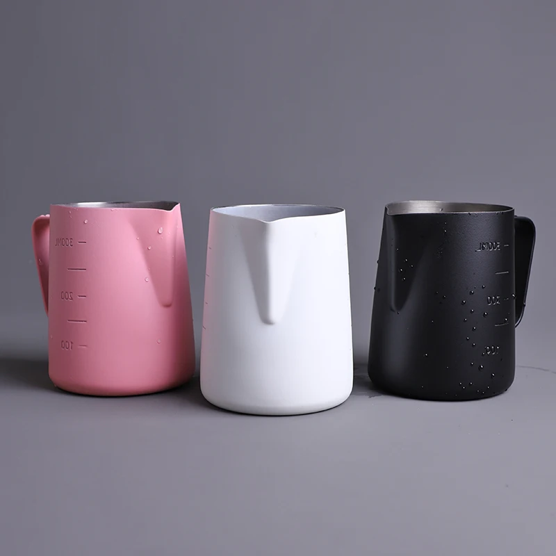 

Milk Steaming & Frothing Pitcher, Stainless Steel Non-Stick Milk Jug Pull Flower Cup Perfect For Coffee Cappuccino Latte Art