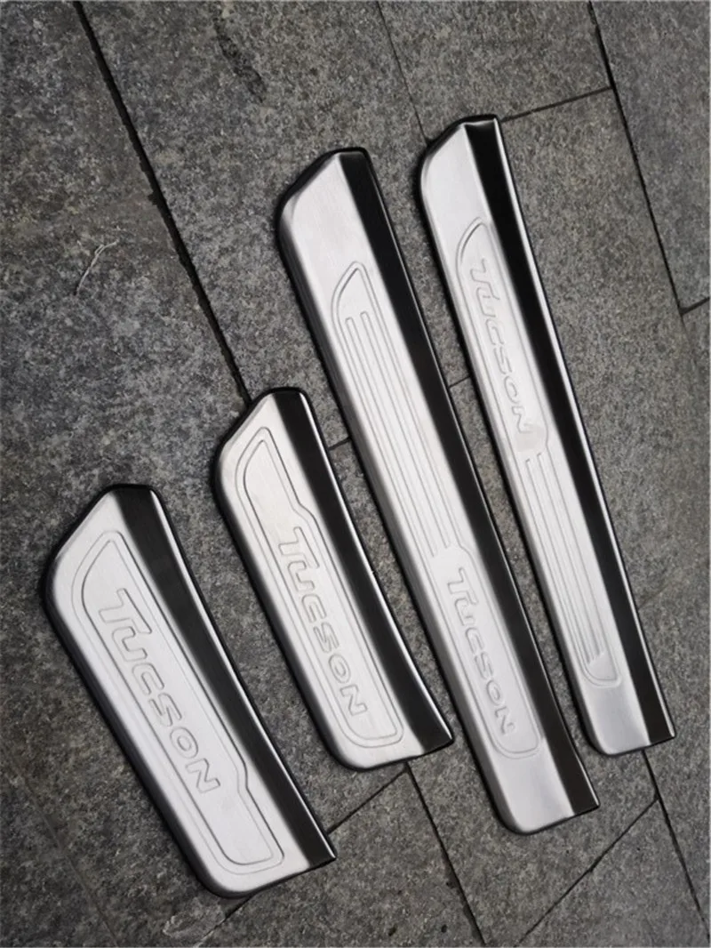 

Car styling high quality stainless steel Car door cover outside door sill plate For hyundai Tucson 2015 2016 2017 2018 2019 2020