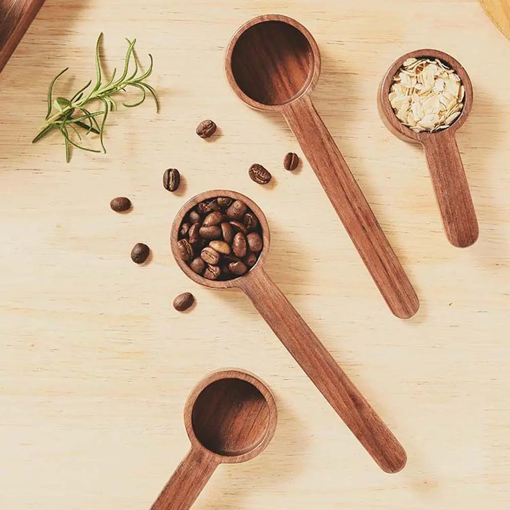 

1Pc Durable Tablespoon Walnut Wooden Bakeware Coffee Beans Coffee Scoop Measuring Spoon Kitchen Gadgets Accessories Baking Tool