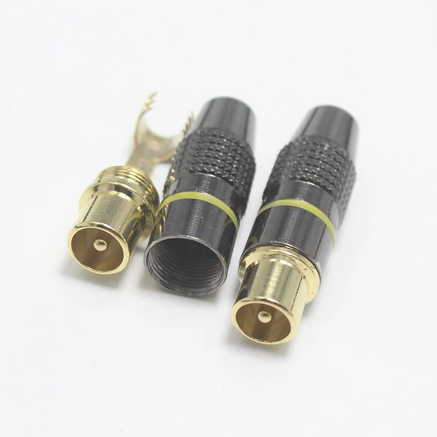 1 шт. Медный + алюминиевый корпус радиочастотный ТВ Штекер терминал антенный