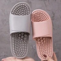 massage bathroom slippers woman acupoint indoor solid soft casual slippers summer non slip unisex flip flop shower shoe