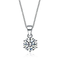 925 sterling silver romantic wedding necklace jewelry cubic zirconia pendant necklace for women necklace accessories