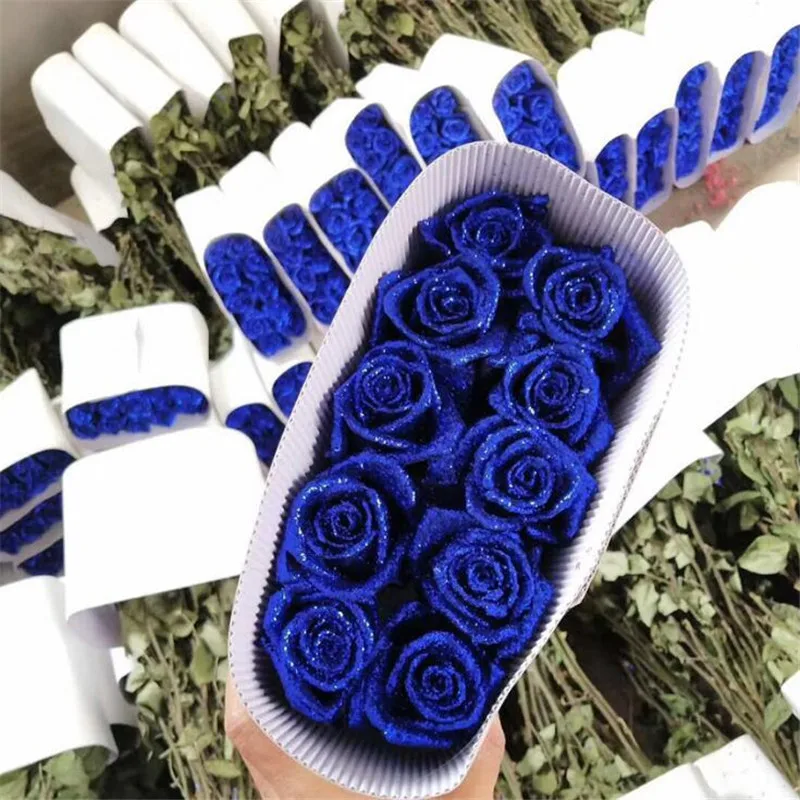 1 комплект 45 50 см сушеная Роза сделай сам королевский синий цветок свадебный