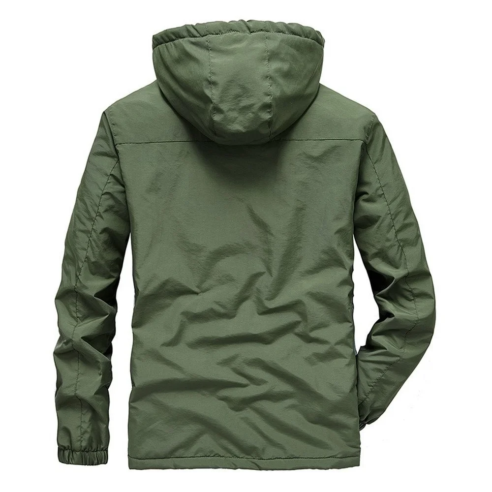 ZOGAA Autumn and winter new style plus velvet jacket men's casual outdoor hoodable quick-drying jacket cotton jacket