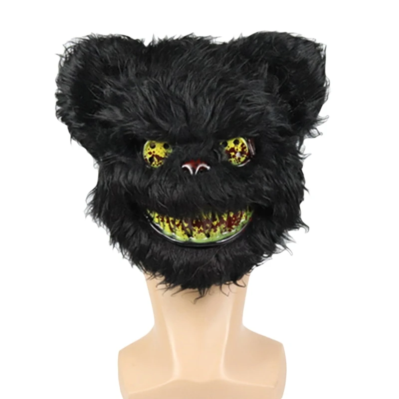 Маска плюшевая в виде животного для косплея страшная вечерние ка Хэллоуина волка