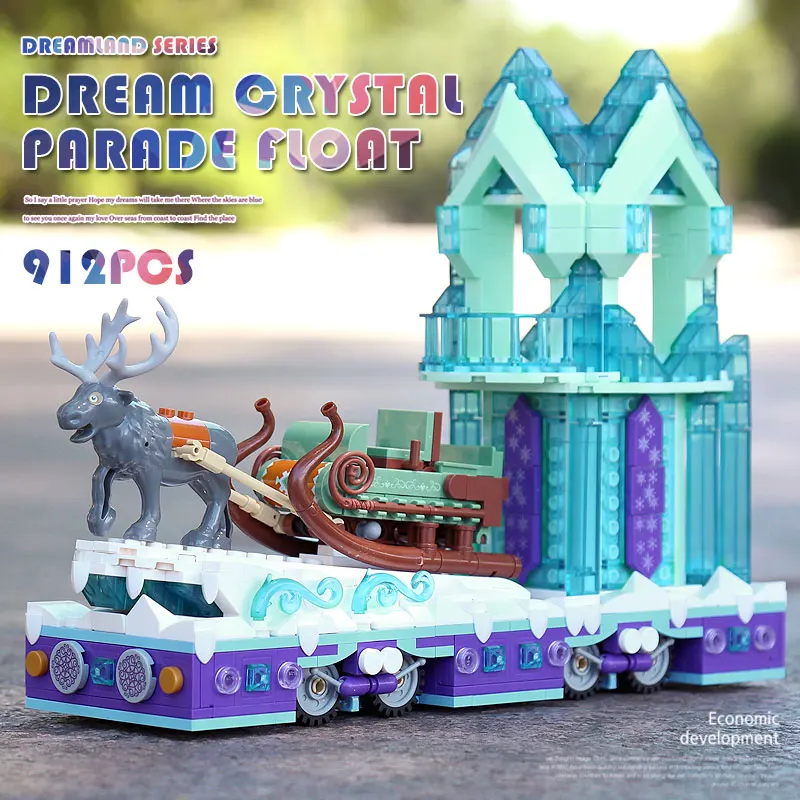

Mould King Girls Series Princess Fantasy Winter Village Reindeer Carriage Compatible 41166 Building Blocks Bricks Birthday Gifts