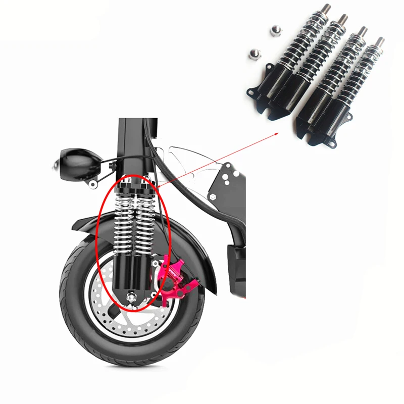 

10 Inch Electric Scooter Double Drive Hydraulic Front Shock Absorber 12mm Thick Double Oil Pressure Strong Shock Absorption