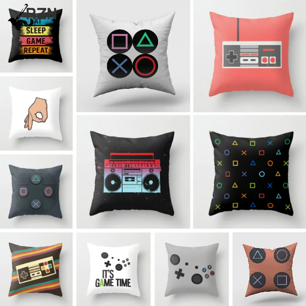 

Video Game Decorative Cushion Cover Polyester Pillowcase Sofa Couch Bed Seat Pillow Cover Game Fan Gift Funda Cojín 45x45cm