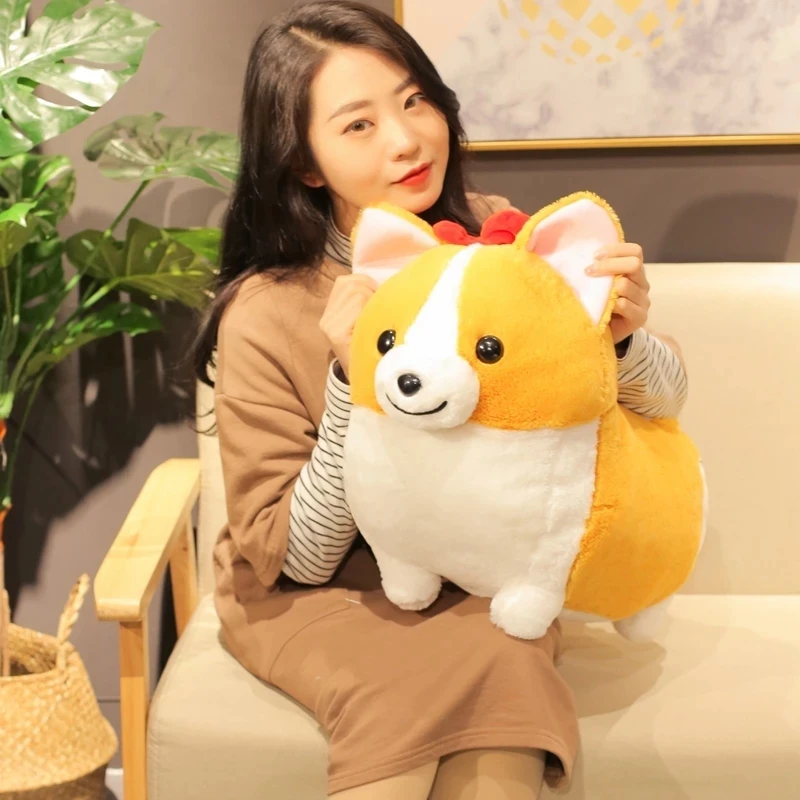 Cute Corgi Dog Plush Stuffed Animal Toys For Kids Soft Cartoon Pillow Children Lovers Birthday Present Decoracion Hogar Gift | Игрушки и