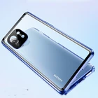 Двухсторонний стеклянный Магнитный чехол для Xiaomi Mi 11 5G 11 Ultra 11 pro Алюминиевый металлический 360 градусов полноразмерный защитный чехол для объектива