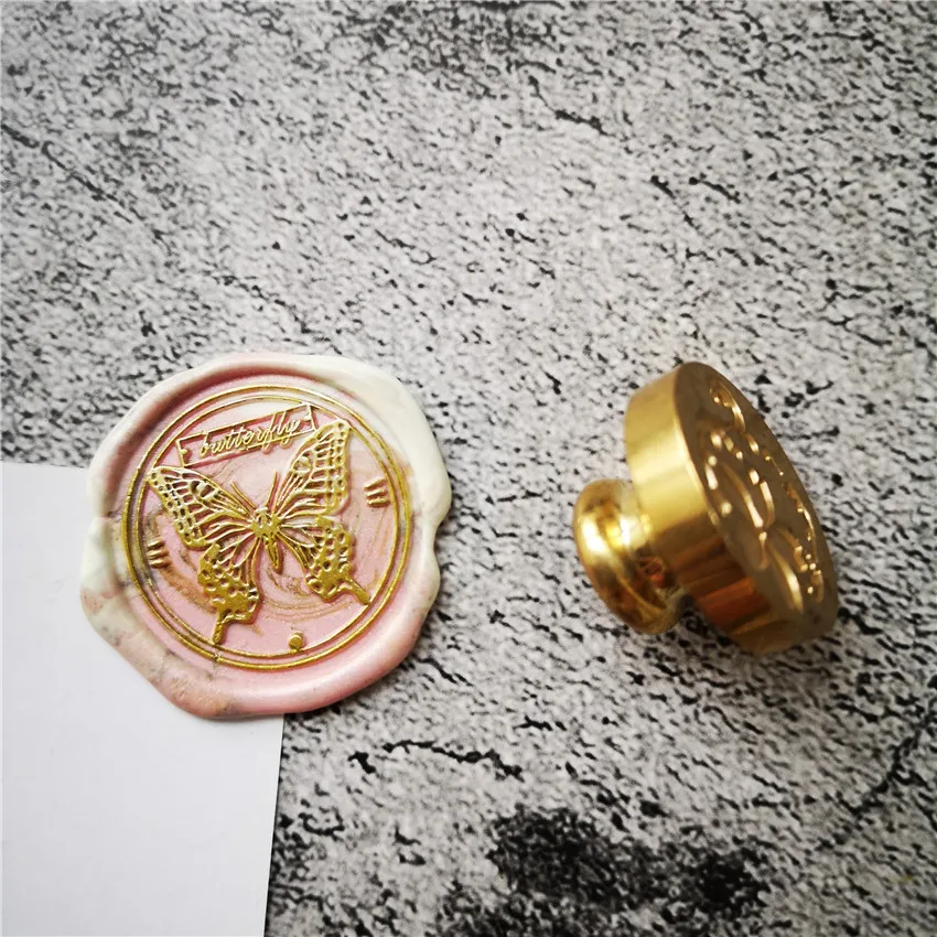 Уплотнительные штампы в виде бабочек ретро деревянный штамп уплотнительные для