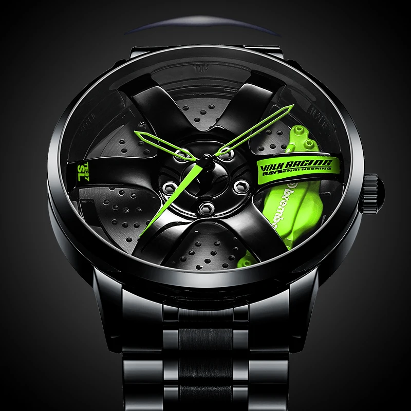 NIBOSI креативные часы 3D колеса Скелетон мужские водонепроницаемые кварцевые