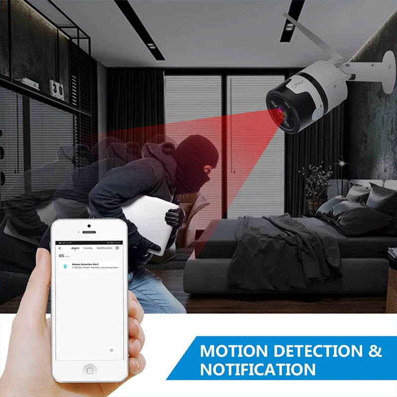 CPVan IP6S IP камера Alexa камера HD 1080P цилиндрическая камера двухсторонняя аудио Водонепроницаемая камера ночного видения Wi-Fi