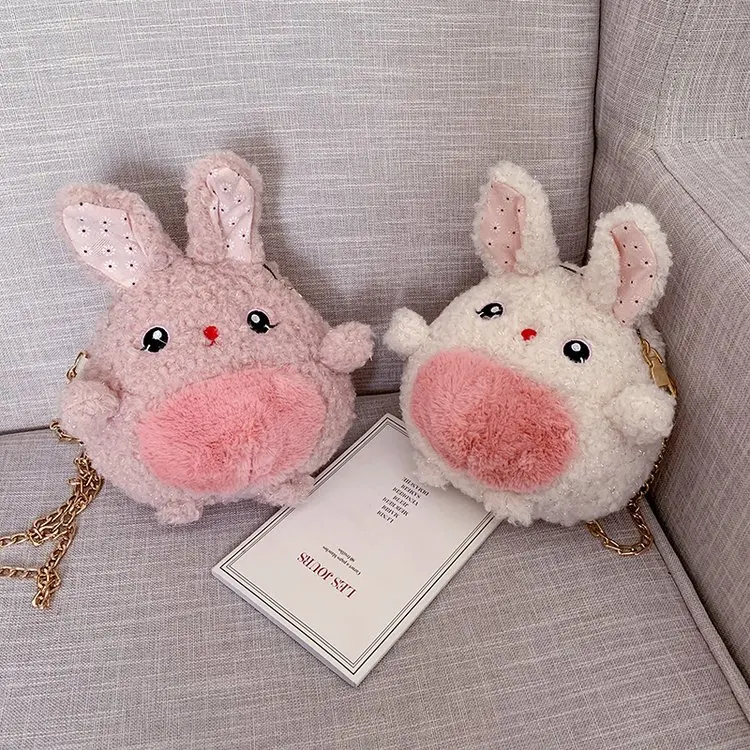 

Pink Bunny Plush Backpacks Children Baby Girls Kawaii Bag Side Bags Girls Birthday Gift Bolsa Infantil Kids Backpack BK50BB