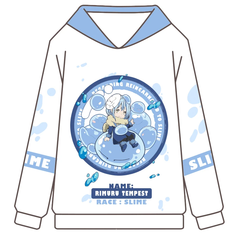1 предмет толстовка с капюшоном и длинными рукавами в стиле аниме That Time I Got Reincarnated