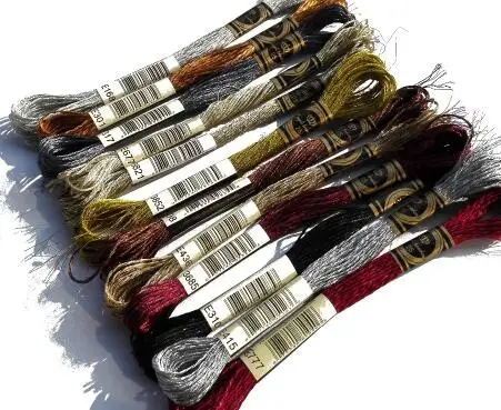 Вышивка крестиком золотые и серебряные Нитки/вышивка нитки для вышивания