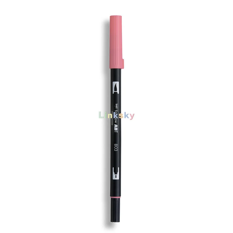 Двусторонние маркеры-кисточки TOMBOW ABT мягкая ручка-кисть красные цветные