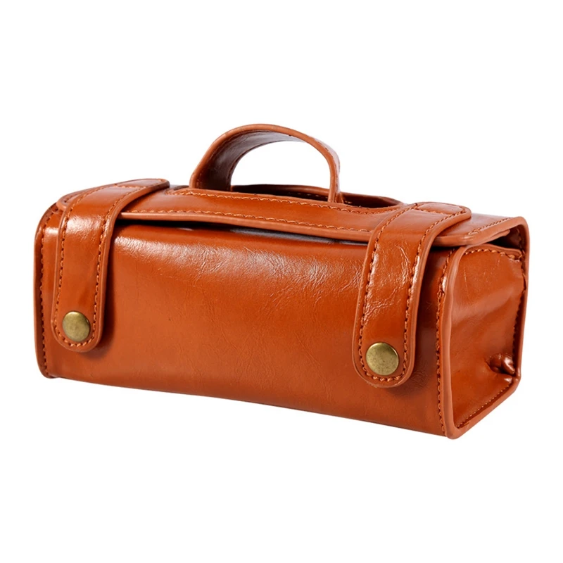 Коричневая кожаная мужская бритвенная щетка сумка для туалетных