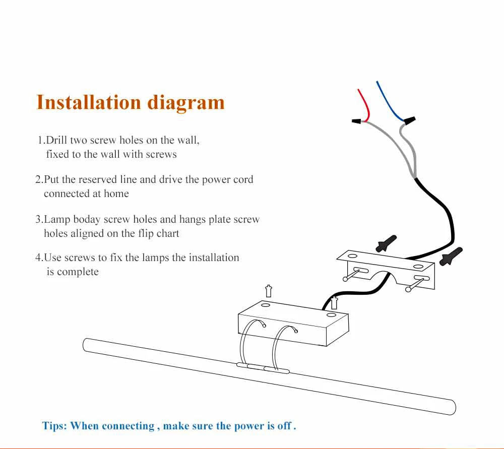 LUCKYLED светодиодный светильник для ванной комнаты 12 Вт 42 см AC90-260v водонепроницаемый бра из нержавеющей стали настенный светильник зеркальный светильник современный настенный светильник