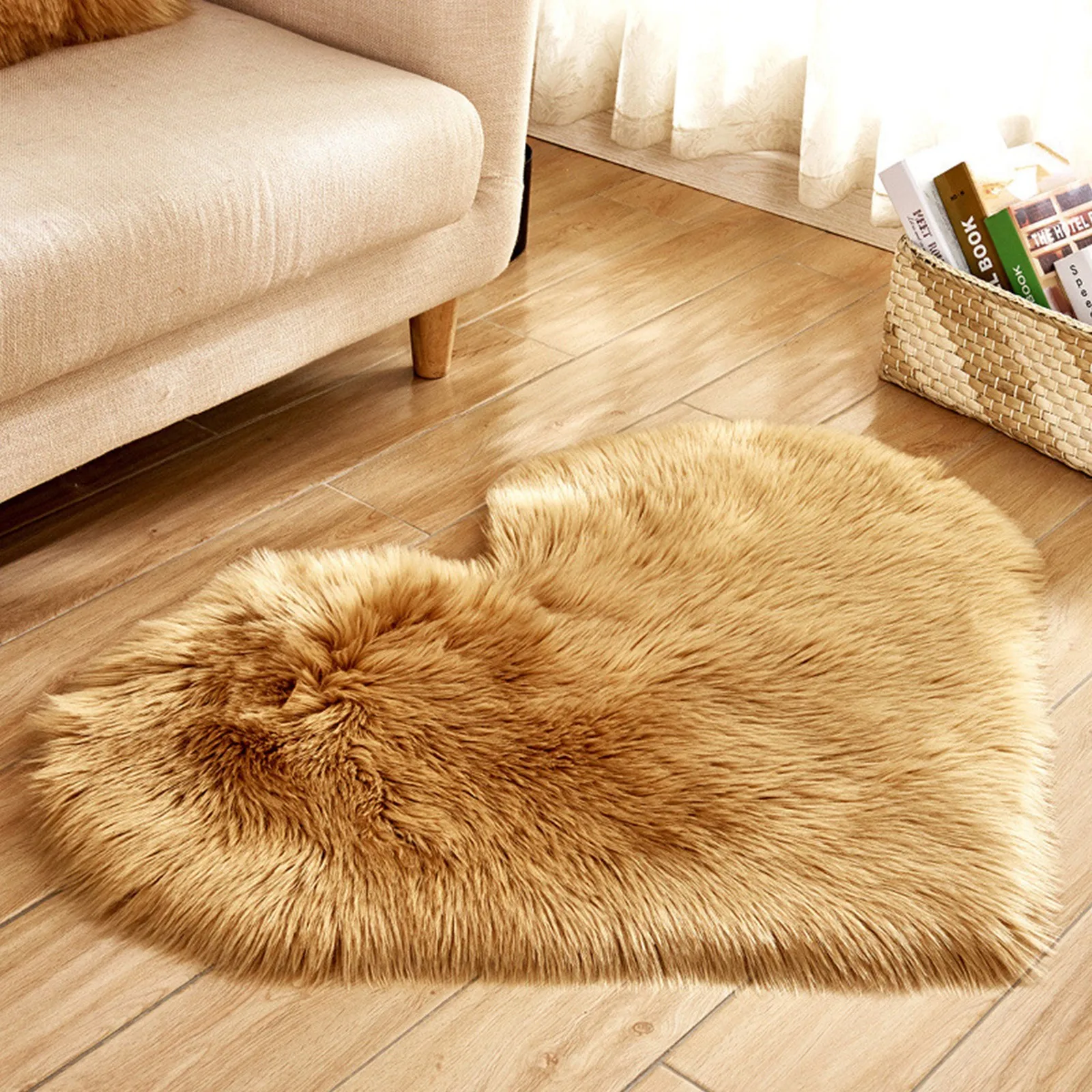 Wool Imitation Sheepskin Rugs Faux Fu R Non Slip Bedroom Shaggy Carpet Mats Washable Warm Carpet Seat Pad Fur Bedroom