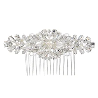 linglewei new hair accessories new high grade bridal hair comb with pearl and diamond alloy headdress wedding accessories