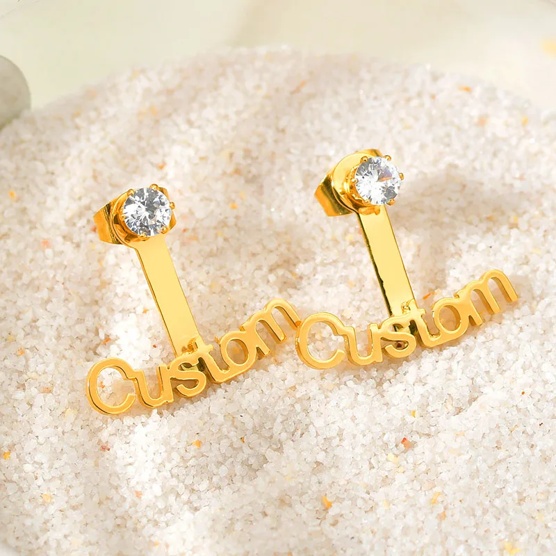 

Fresh And Simple All-Match Zircon Inlaid Earrings Temperament All-Match Small Earrings Ear Clip Female