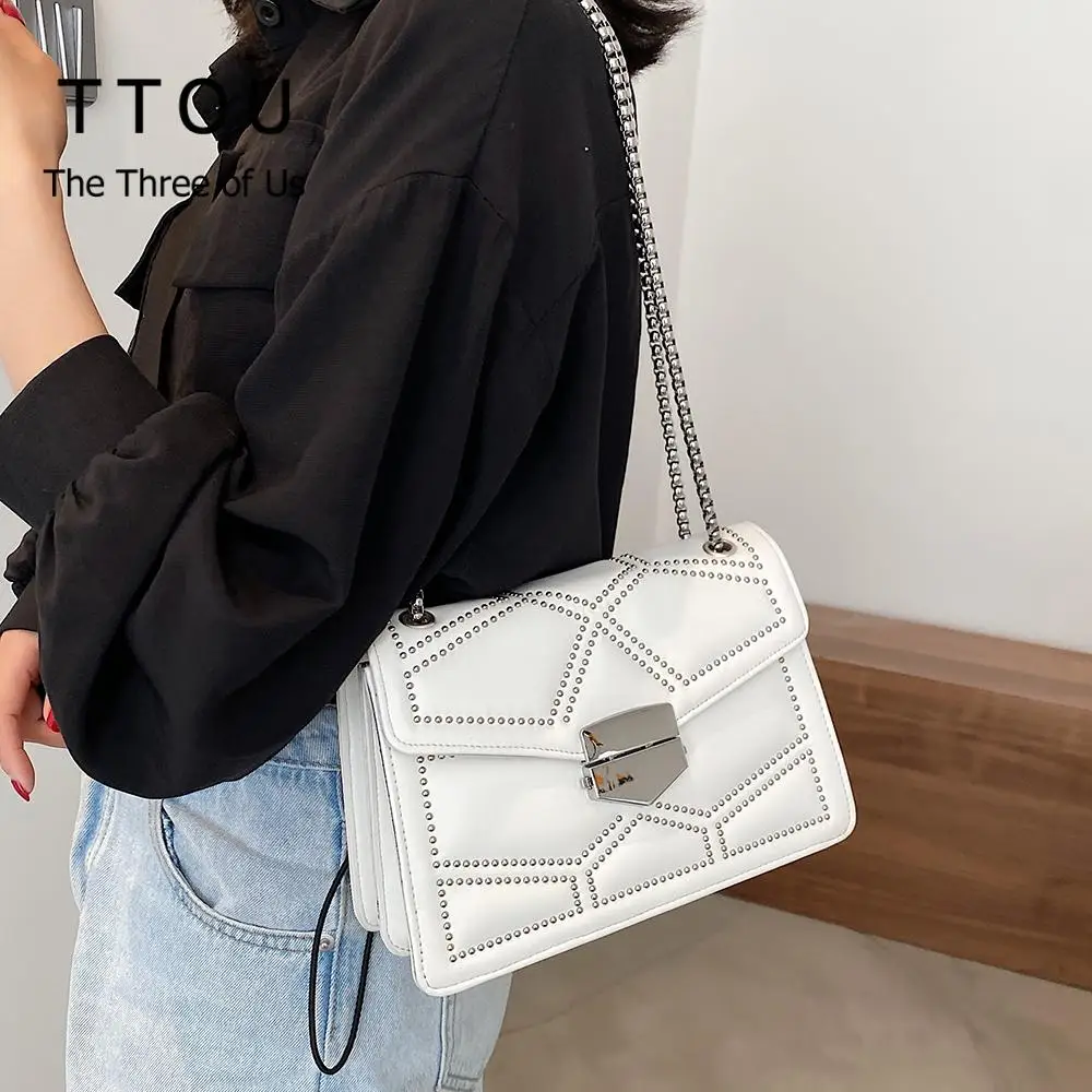 

Fashion New Plaid Chain Women Crossbody Bags Luxury Female Designer Lock Messenger Bag Office Lady Quality Pu Shoulder Bags