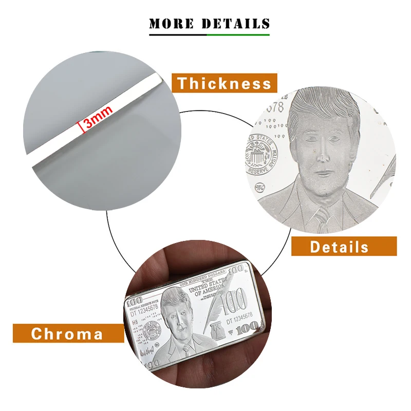 WR Donald Trump 2020 US Dollar Silver Coins Collectibles with Coin Holder America Bullion Bar Challenge Original Gifts | Дом и сад