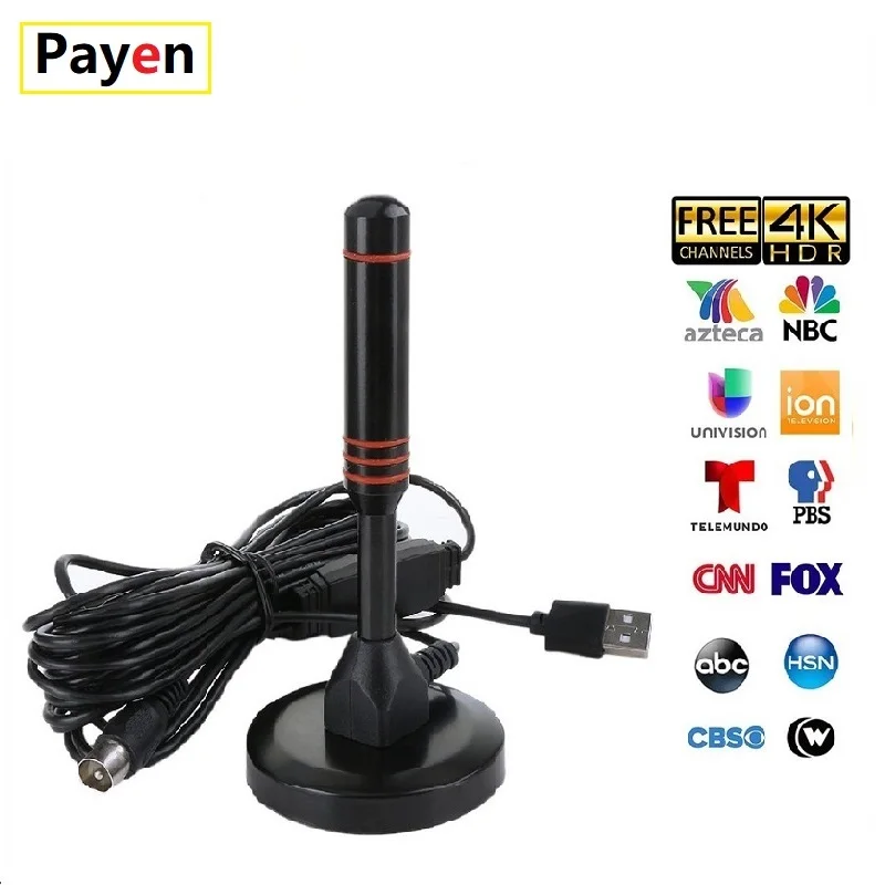 PAYEN Indoor HD TV Antenna Indoor VB-T2\DTMB\CMMB 1080p HD Clear Vision Digital Antenna