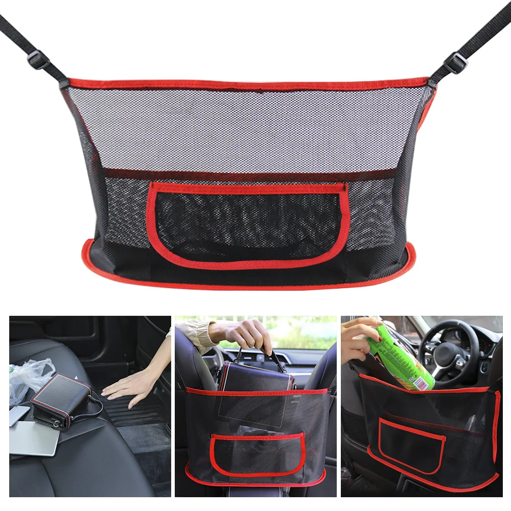

Car Net Pocket Universal Sundries Storage Bag Handbag Holder Seat Back Mesh Organizer Net Bag Barrier of Back Seat Auto Storage