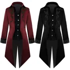 Мужское винтажное роскошное пальто для косплея в стиле стимпанк, пальто в стиле ретро, готический костюм в стиле панк для вечевечерние, фрак, мужская верхняя одежда, средневековый смокинг