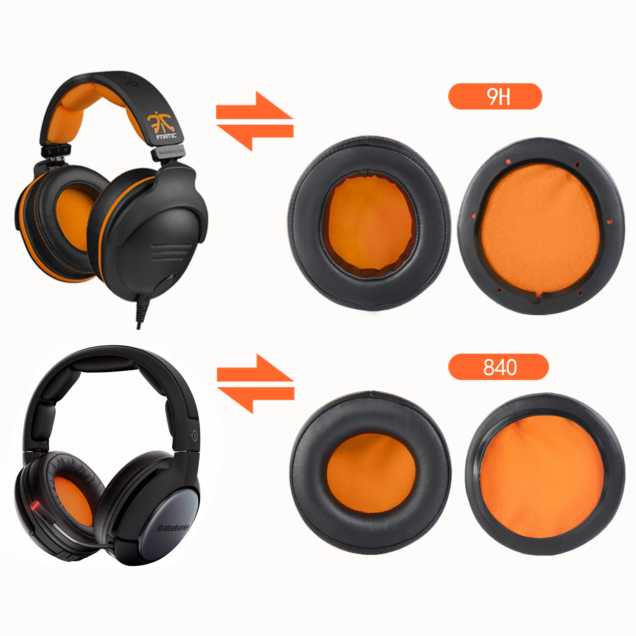 Сменные амбушюры чехлы для подушек накладки ушей повязка на голову SteelSeries Siberia 840