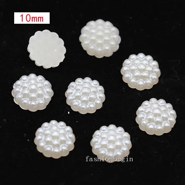 100p10mm round Имитация жемчуга цвета слоновой кости для скрапбукинга, украшения для рукоделия, украшения для ногтей, изготовление свадебных открыток, сшитые бусины для одежды, разные формы - Цвет: 100p10mm round