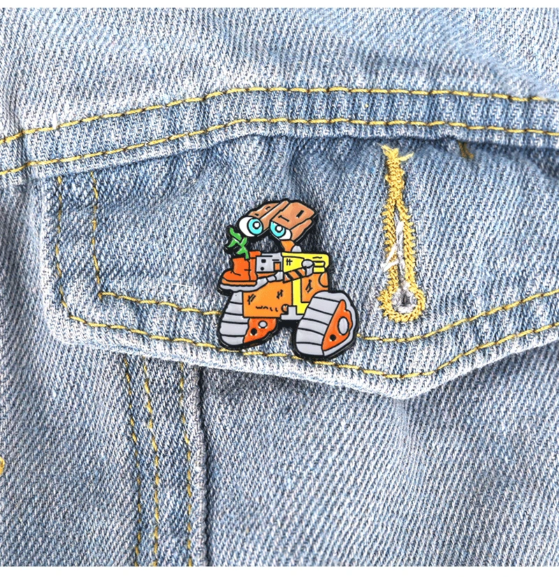 Креативный новый продукт большая белая брошь из мультфильма модная с мультяшным