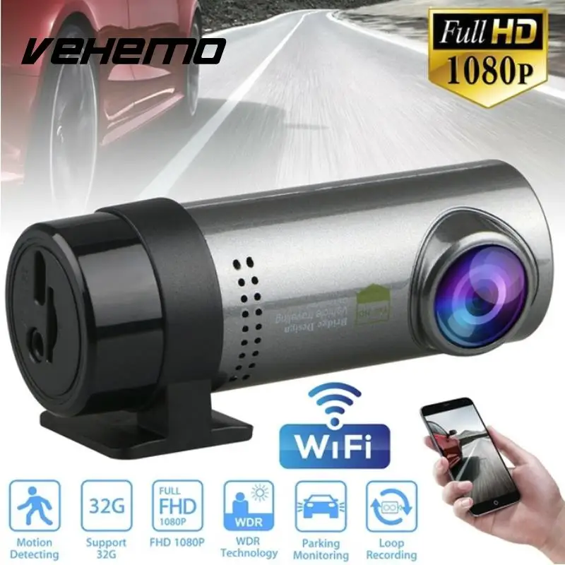 

Mini Car DVR Car Dash Cam APP Control Smart Car Recorder for Driving Assistance System G-Sensor HD for WIFI
