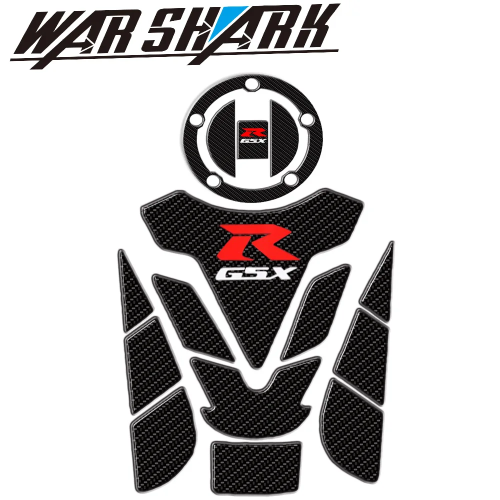 Для Suzuki GSXR 600 750 1000 K1 K3 K4 K5 K6 K7 K8 K9 мотоцикл 3D углеродного волокна Танк рыбья кость декоративные наклейки подходят - Цвет: S