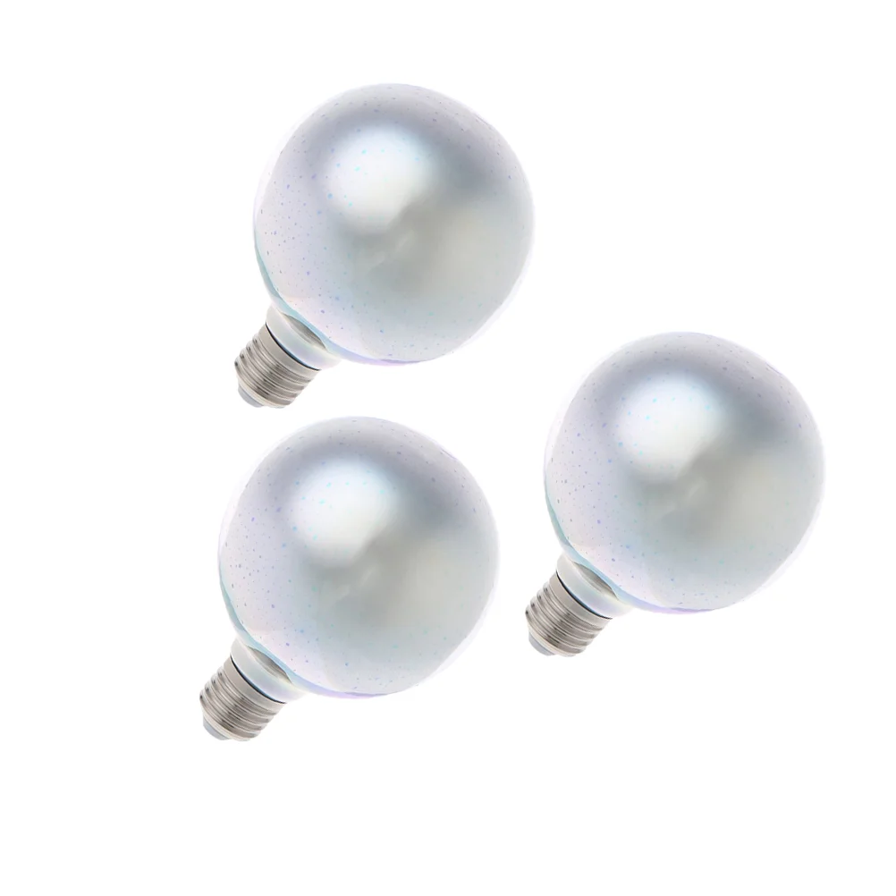 

3Pcs Creative Dazzling 3D Glass Fireworks LED Light Bulbs for Christmas Decoration Size