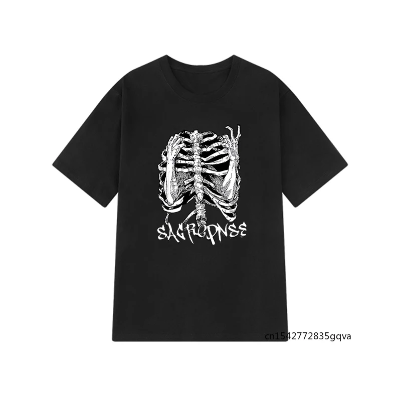 

Streetwear Skull Tees Dark Casual Cartoon Gothic Female Ulzzang Short Sleeve Vintage Harajuku Plus Size Hip-hop T-shirt
