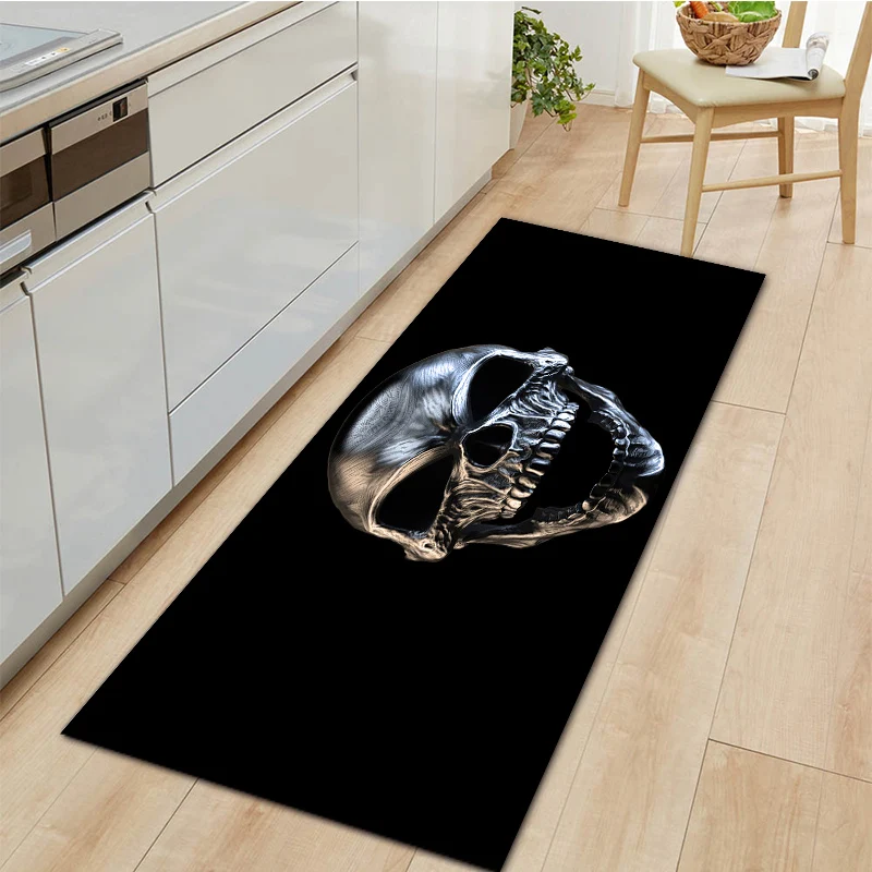 Коврик с 3D-принтом ужасов и черепа домашние кухонные коврики гостиная спальня
